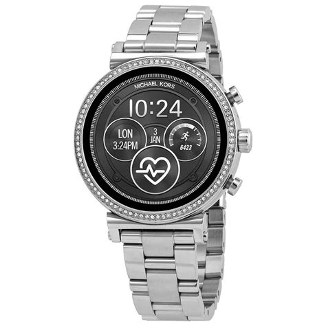 michael kors access sofie heart rate silver-tone smartwatch heart rate|Updated Michael Kors Sofie smartwatch now on sale, adds heart .